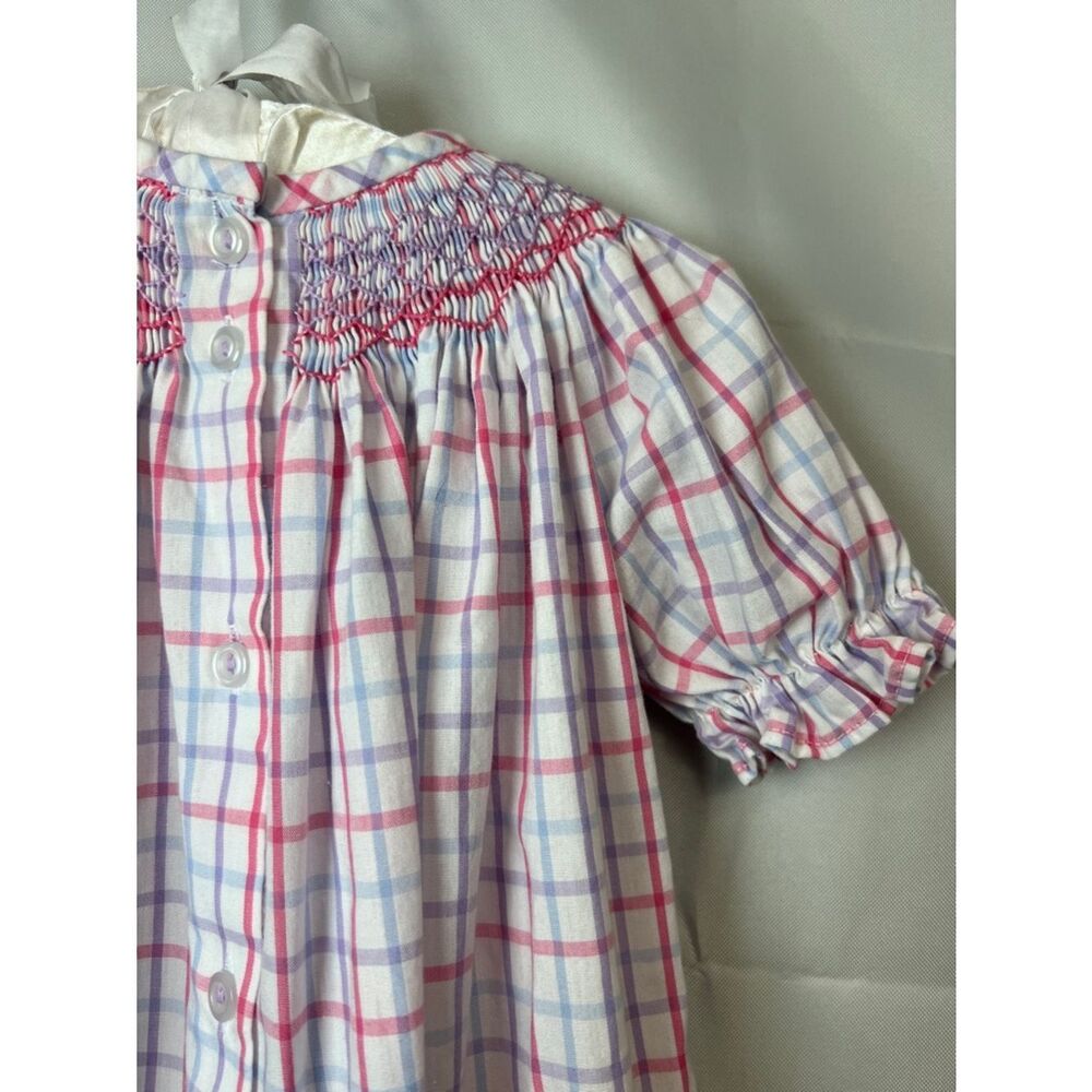The Beaufort Bonnet Company Bettye Sue smocked windowpane top 3T - Picture 11 of 14